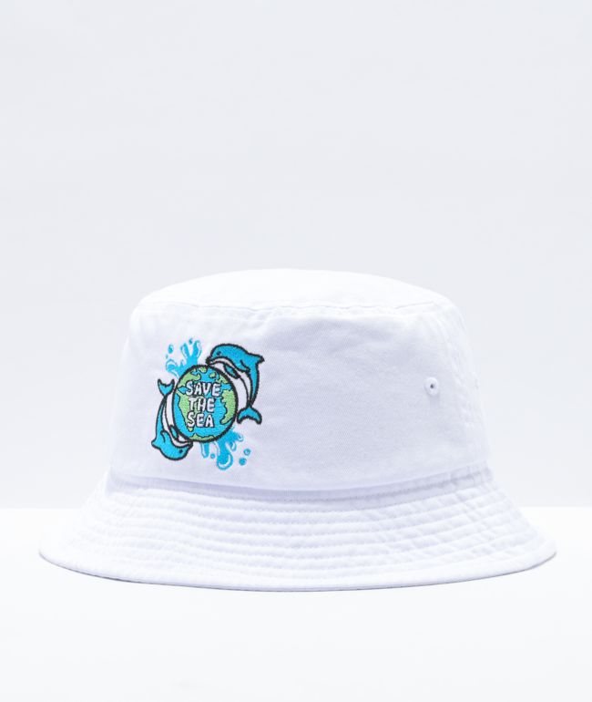 180TIDE Save The Sea White Bucket Hat Zumiez