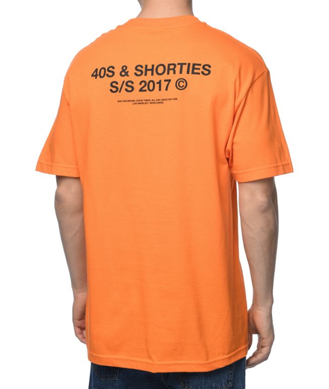 40s & Shorties General Logo camiseta en color naranja