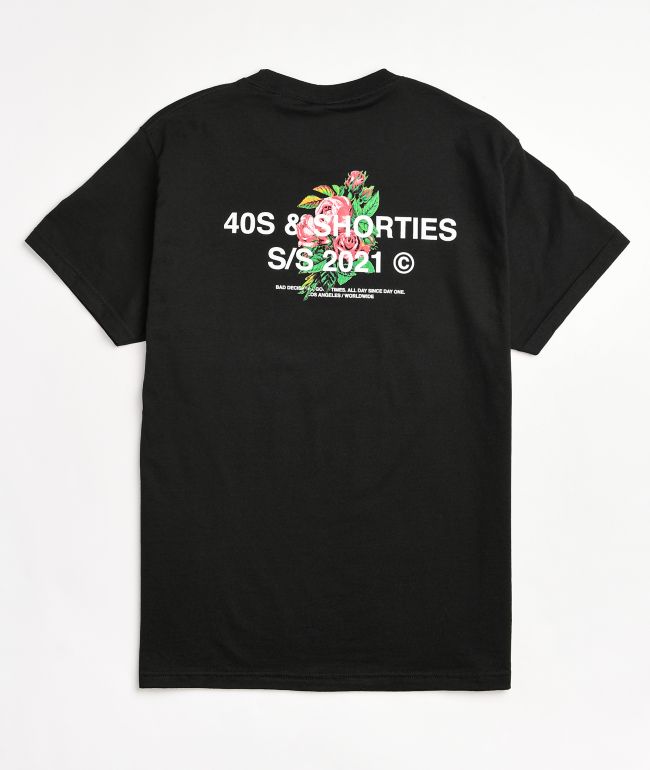 40s & Shorties Hippy Hill Camiseta negra rosada