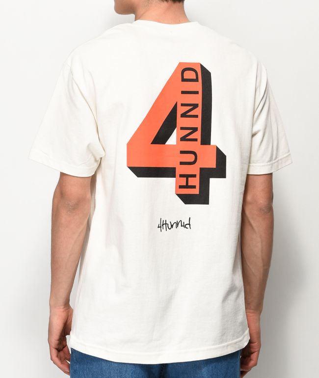 4Hunnid Shadow Logo camiseta caqui