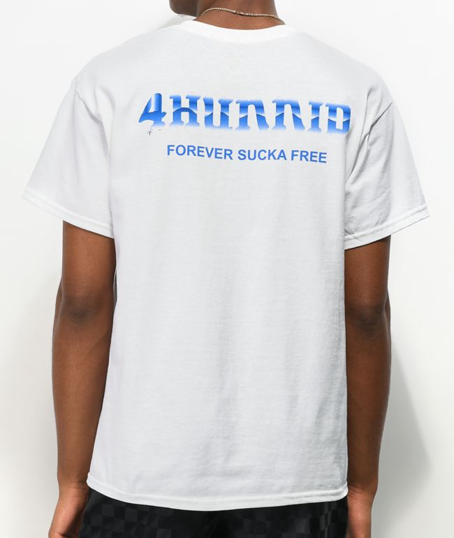 4Hunnid Sucka Free White T-Shirt