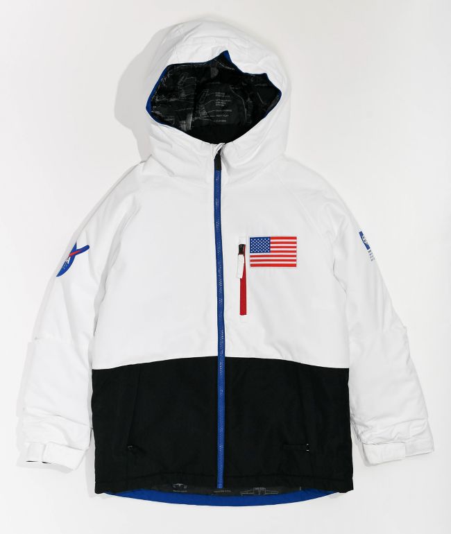 686 Kids' NASA chaqueta de snowboard 10K blanca