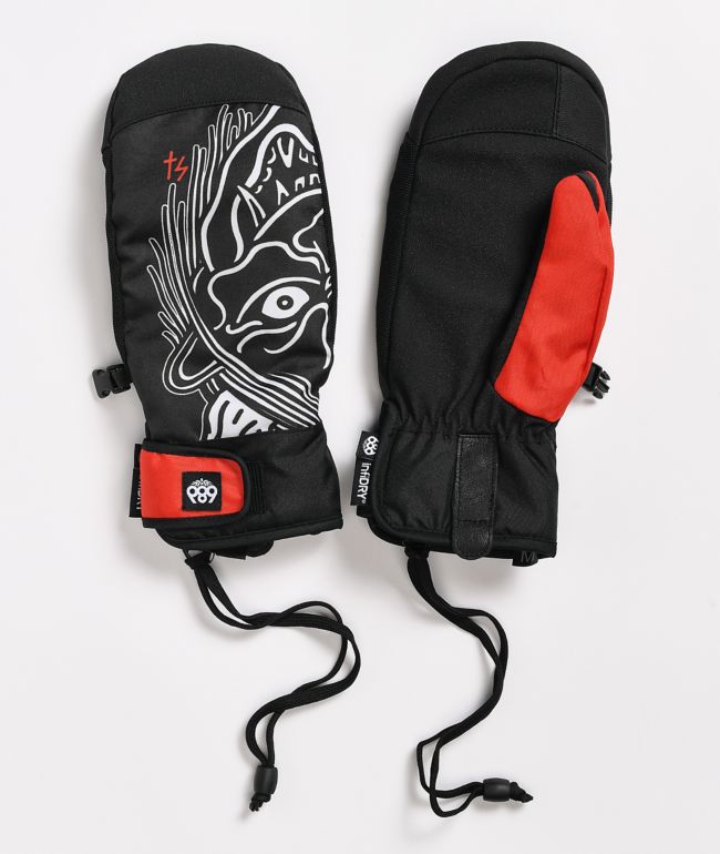 686 x Sketchy Tank Hannya Mountain Snowboard Mittens 2021