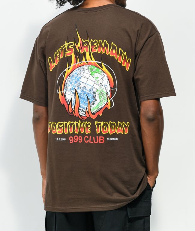 Koncession misundelse Blænding 999 Club by Juice WRLD Remain Positive Brown T-Shirt | Zumiez