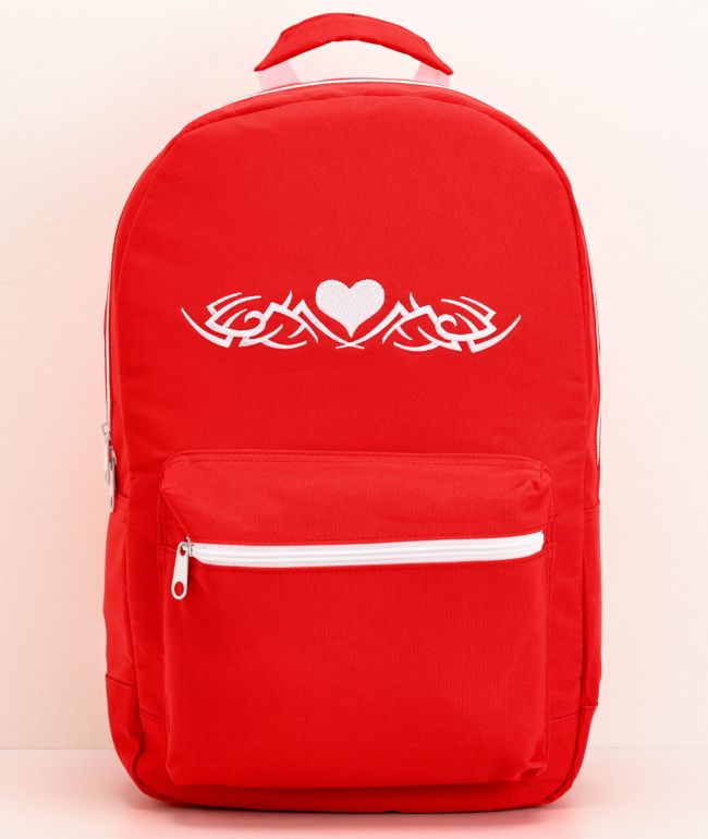 a lab barbara tribal heart red backpack