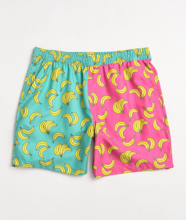 A-Lab Bum Banana Green & Pink Board Shorts