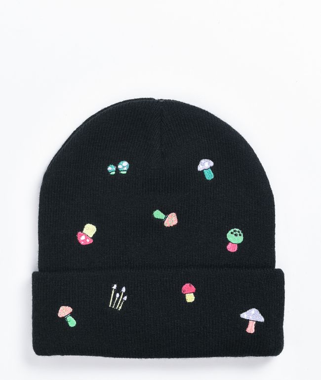 A-Lab Shroom Embroidered Black Bucket Hat