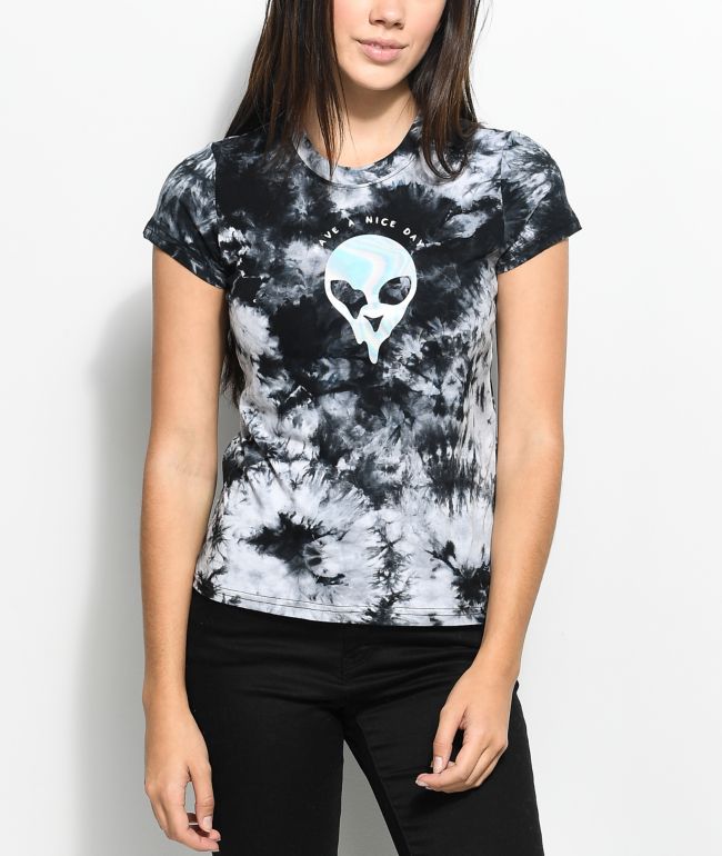 have a nice day skeleton tie dye sweatshirt