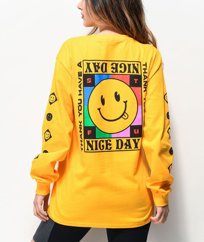 A-Lab Have A Nice Day Gold Long Sleeve T-Shirt