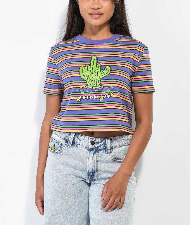 A-Lab Quinnie Frick Off Camiseta corta de franjas moradas