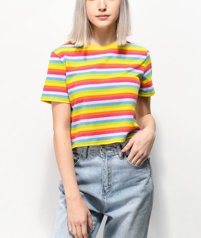 A-Lab Quinnie Pink & Yellow Stripe T-Shirt