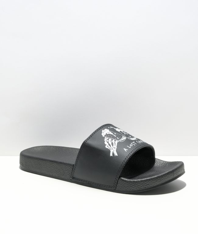 A Lost Cause Cheers Sandalias negras Slide