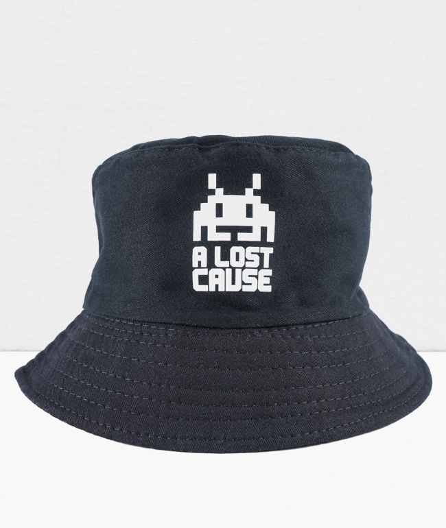 A Lost Cause Space Invader Black Bucket Hat