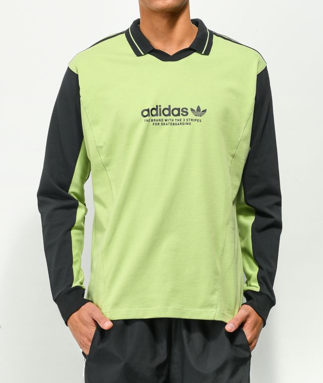 Adidas Team Keeper manga larga de color lima negro