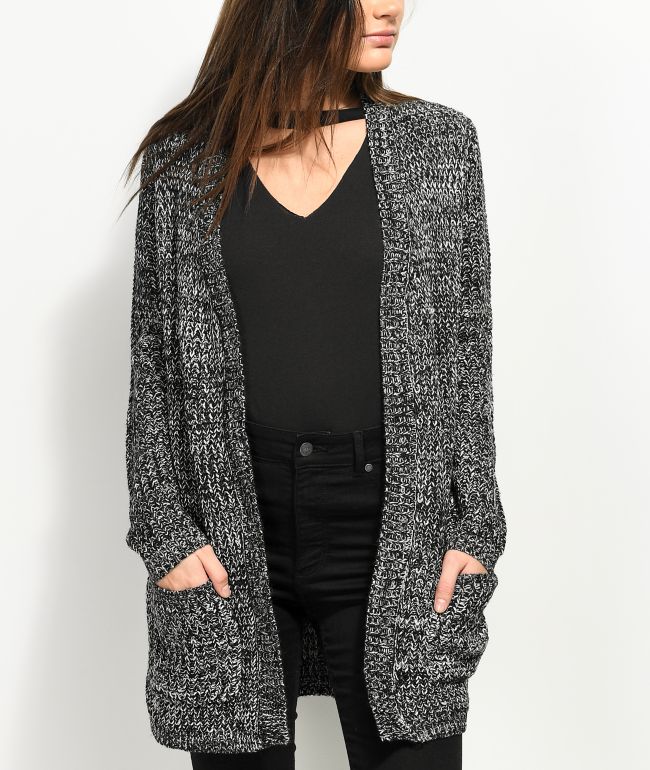 cardigan black and white