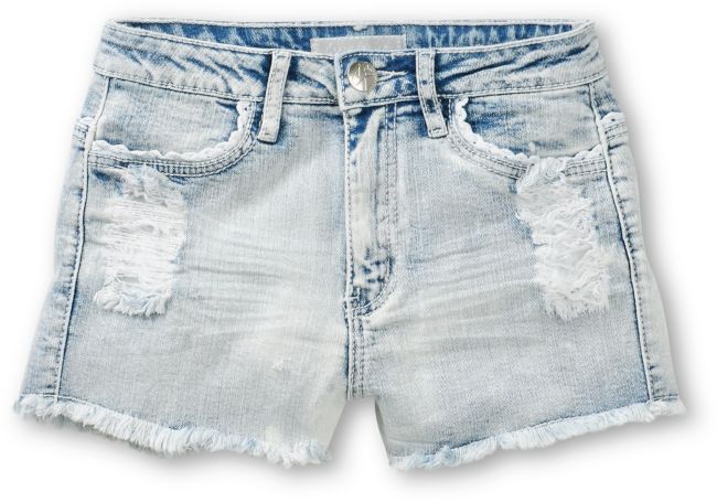high waisted light wash jean shorts