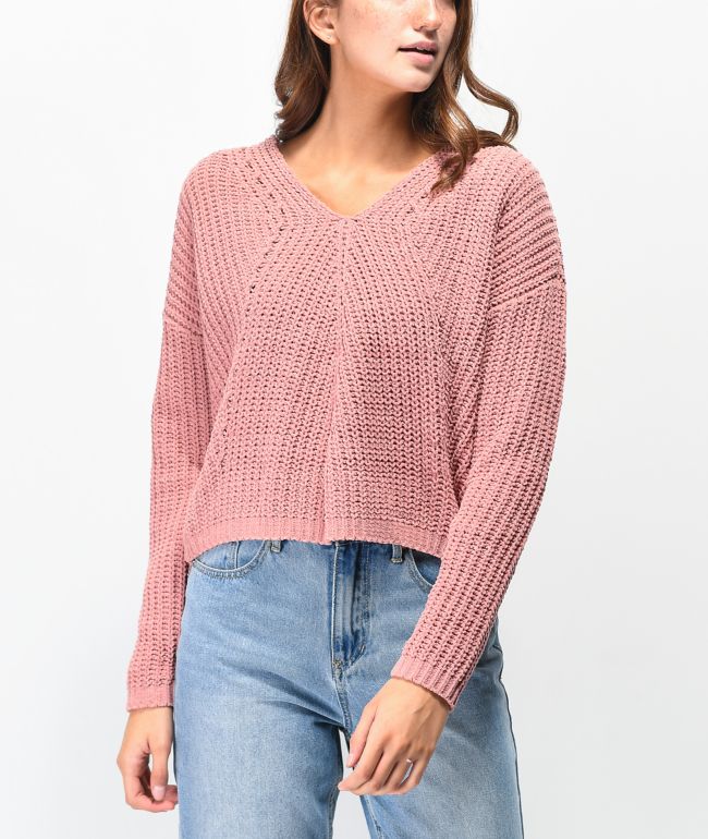 Sweater pink rose