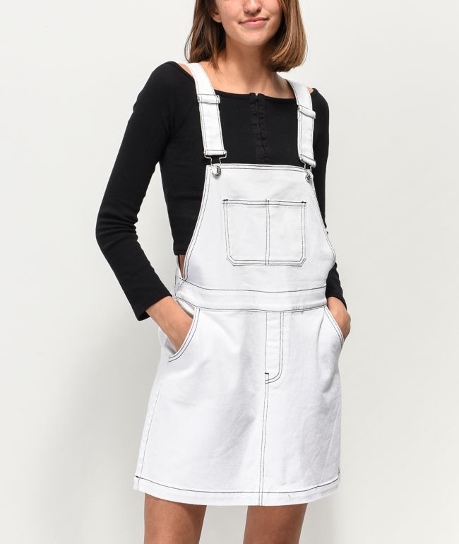 overall white dress