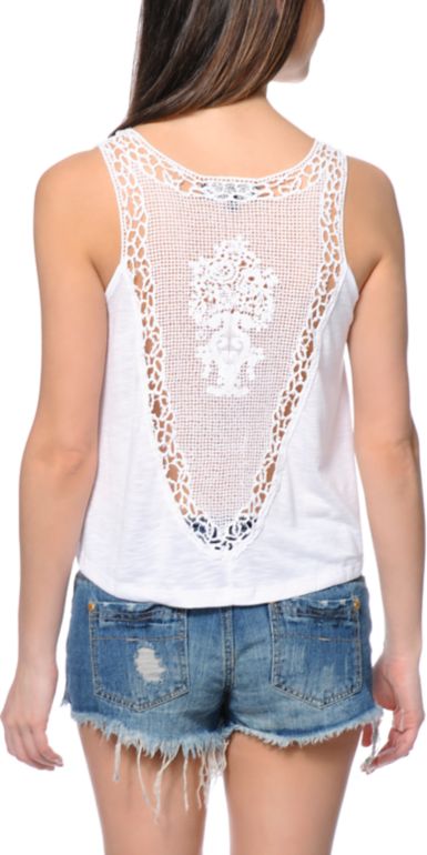 crochet back tank top