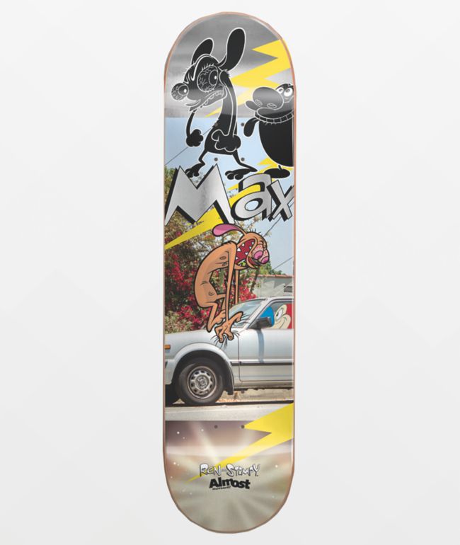 Almost x Ren & Stimpy Max Road Rage 8.5" Skateboard Deck