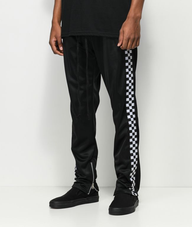 side checkered pants