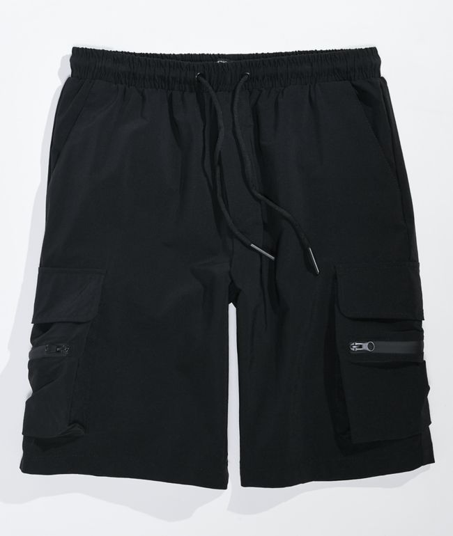 American Stitch Black Nylon Cargo Shorts