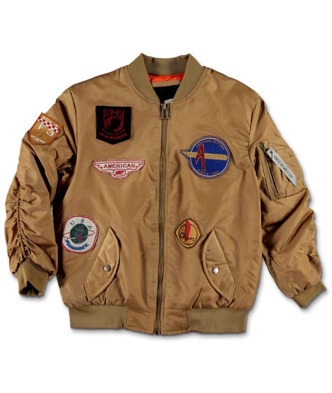 american stitch patches bomber jacket
