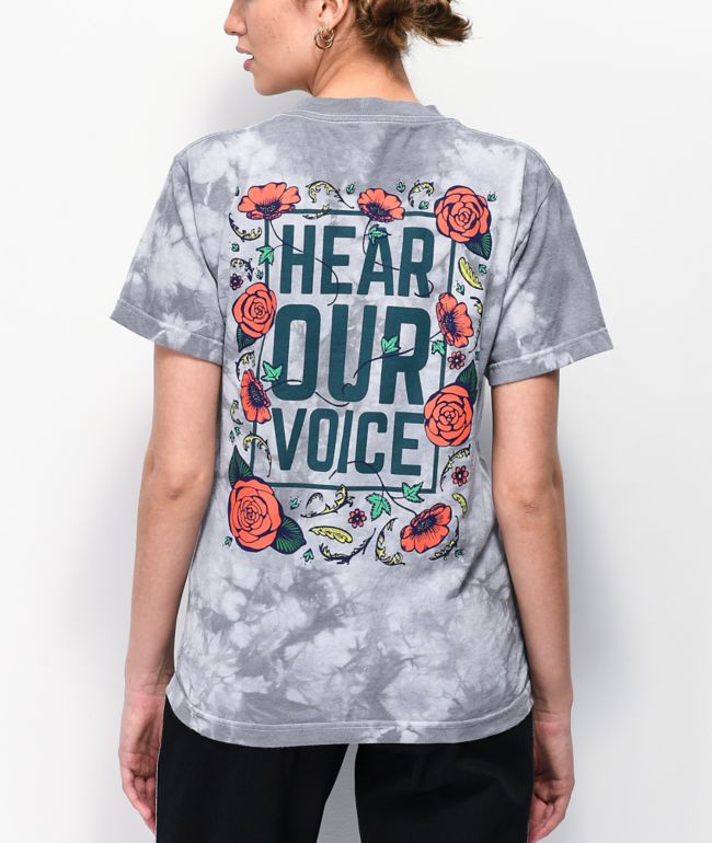 Amplifier Hear Our Voice Grey Tie Dye T-Shirt