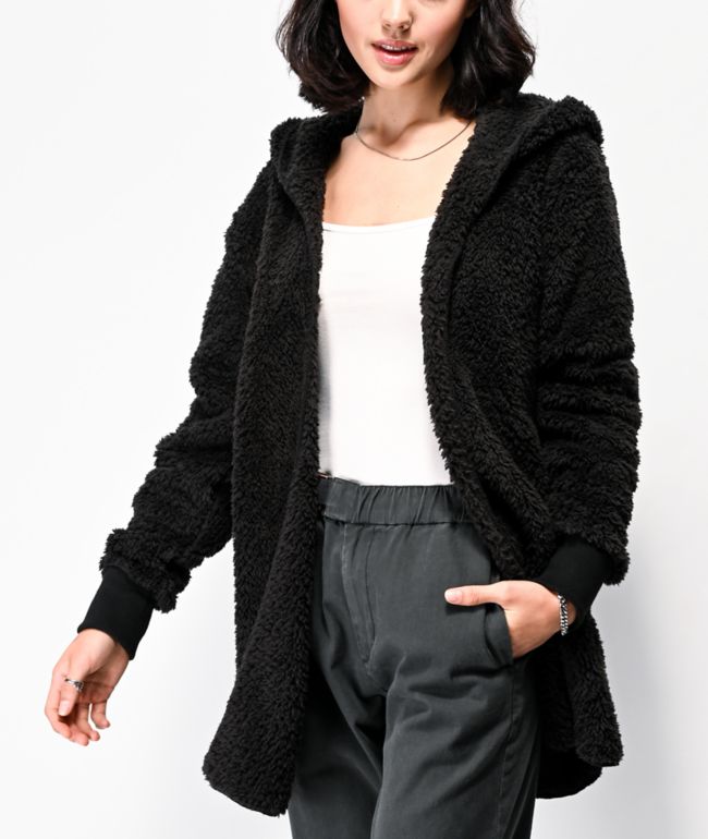 Sherpa long cardigan sales