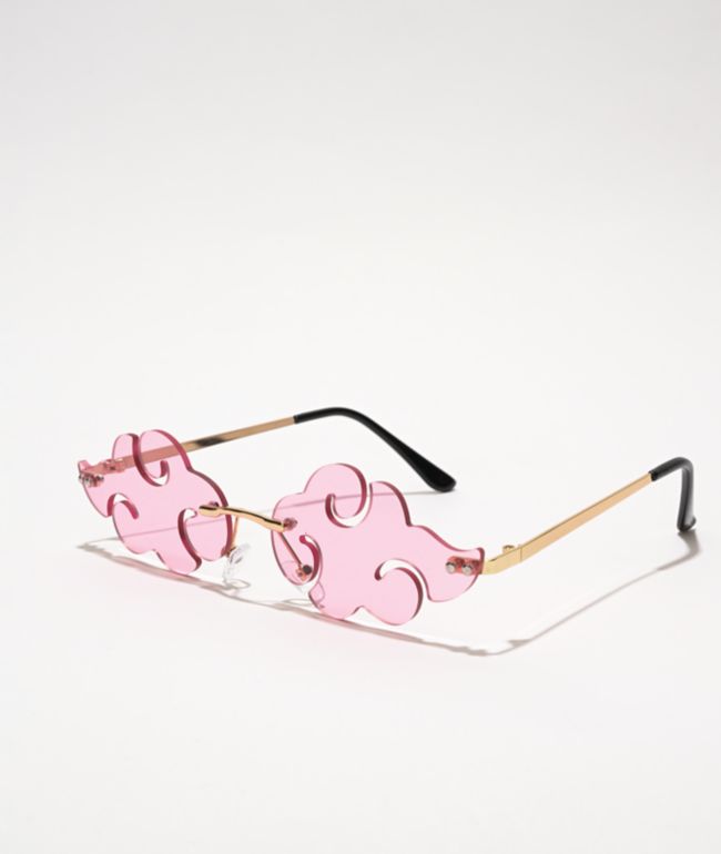 Anime Pink Cloud Swirl Sunglasses