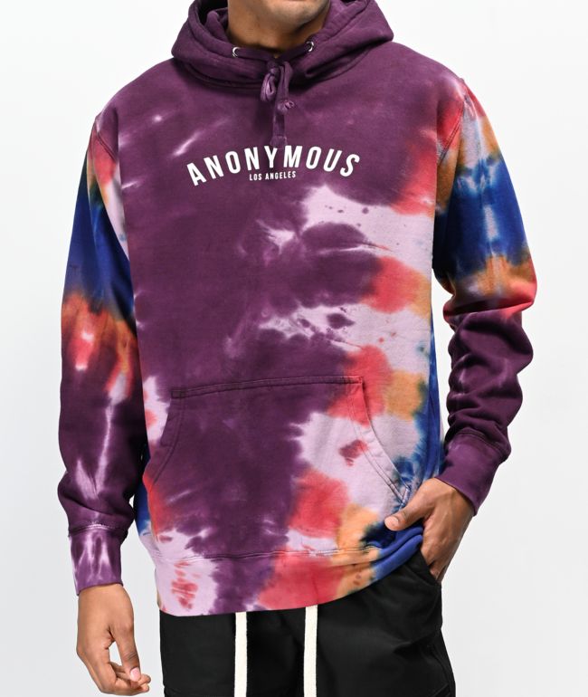 Anonymous Script Logo Tie Dye Hoodie Zumiez