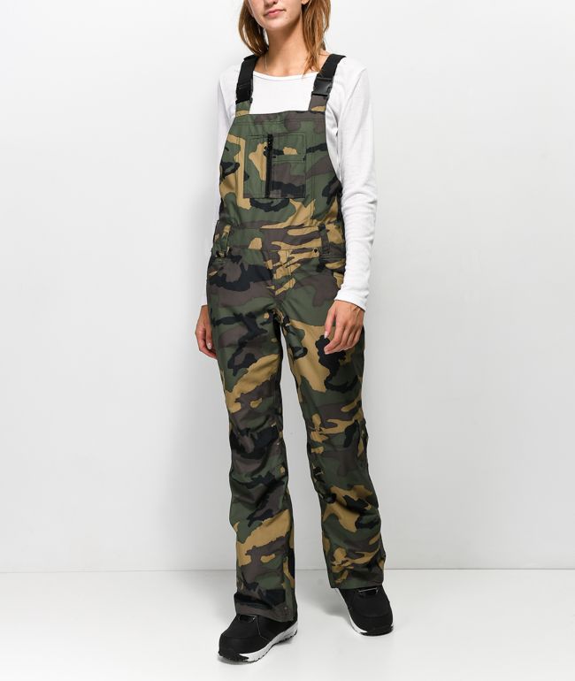 Camo bib snow pants