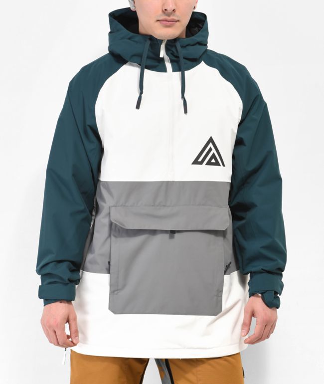 Aperture Charay chaqueta de snowboard verde y blanca 10K