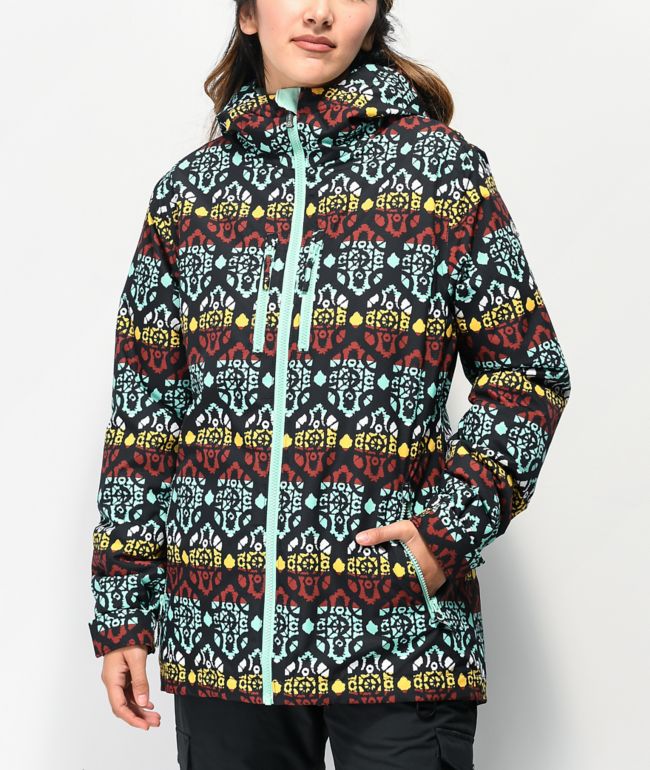 aperture jackson tribal mint 10k snowboard jacket zumiez aperture jackson tribal mint 10k snowboard jacket