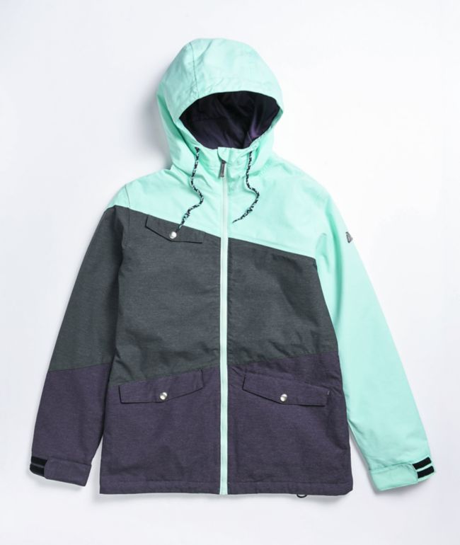 teal snow jacket
