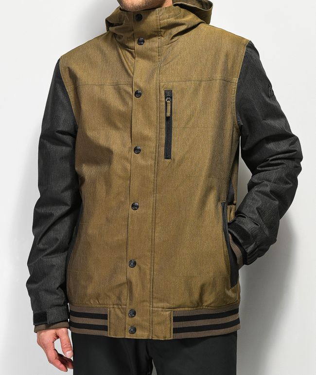 olive snowboard jacket
