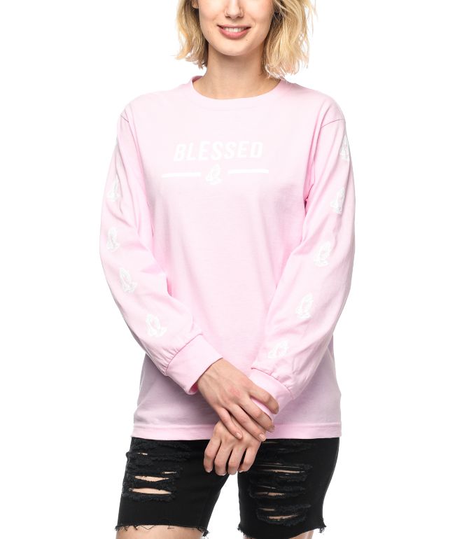 Light pink long sleeve clearance