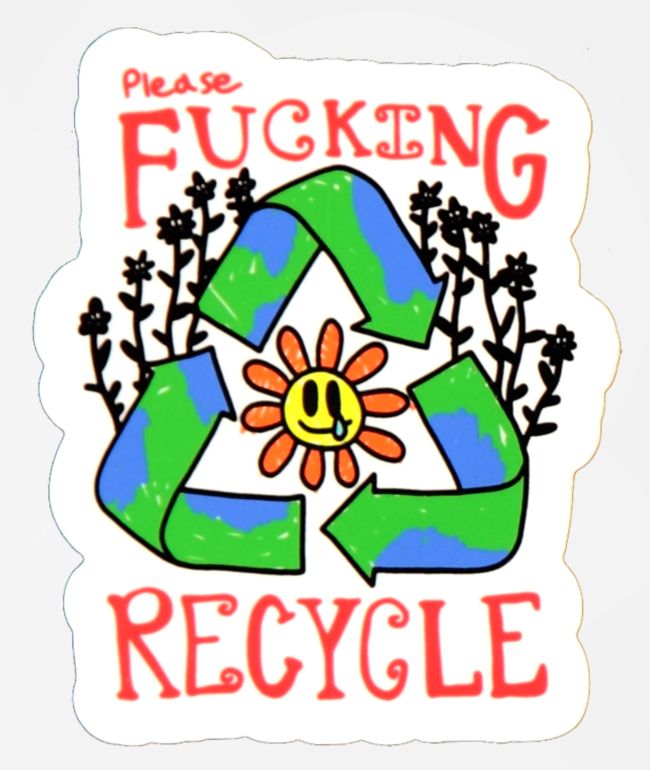 Artist Collective Please Recycle Sticker Zumiez
