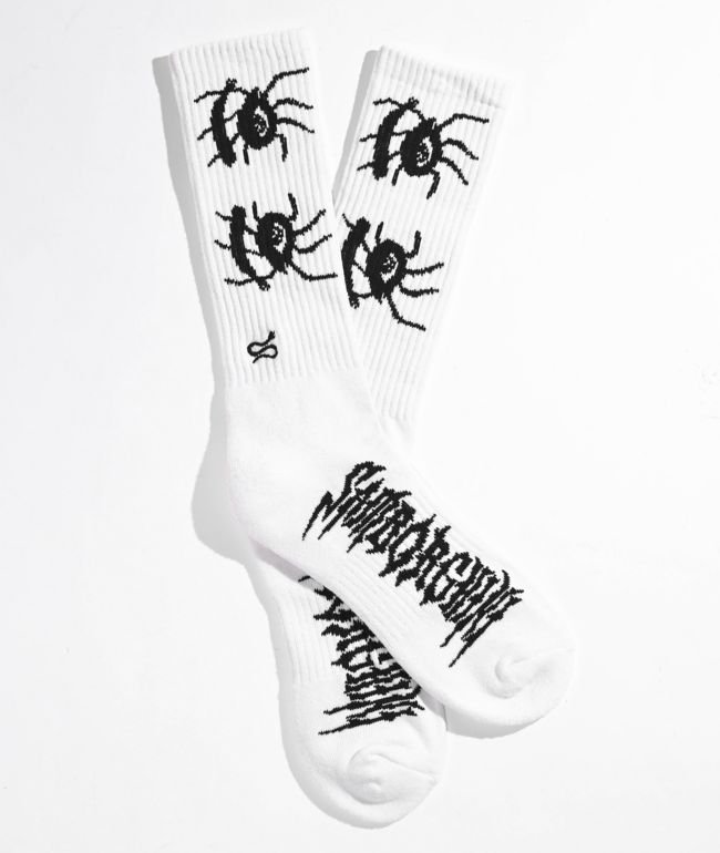 Arvin Goods x Samborghini Spider Eye White Crew Socks 