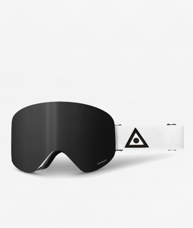 Ashbury Triangle White Snowboard Goggles