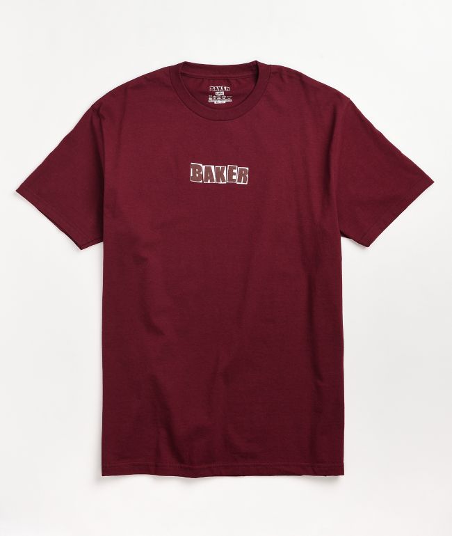 Baker Brand Logo Burgundy T-Shirt