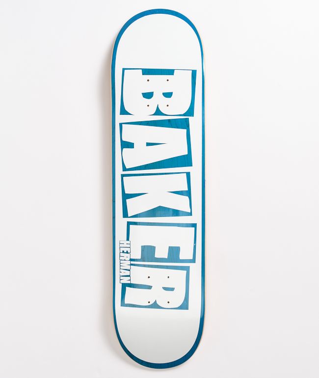 Baker Skateboards Deck Peterson Brand Name Green/Foil 8.0 x 31.5 with Grip 