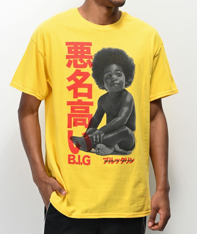 Biggie Baby Kanji Yellow T Shirt