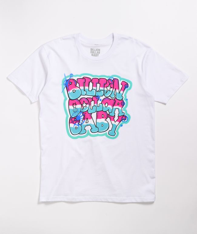 Billion Dollar Baby Graffiti White T Shirt Zumiez
