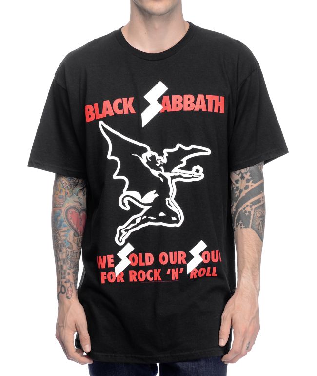 Black sabbath we sold our soul for rock and roll t shirt Clearance