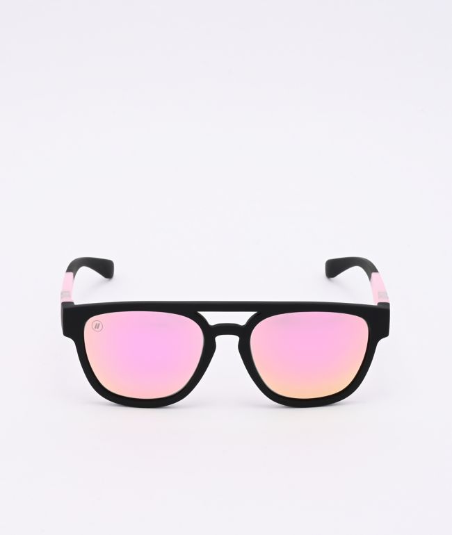 Blenders Addison Soaring Rosa Black Pink Polarized Sunglasses Zumiez