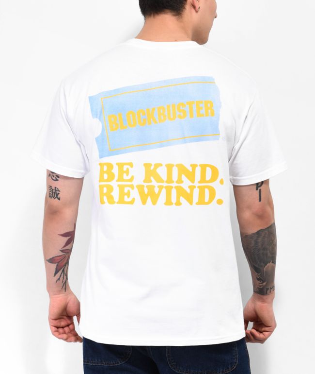 Afledning Ubevæbnet Jeg regner med Blockbuster Be Kind Rewind White T-Shirt