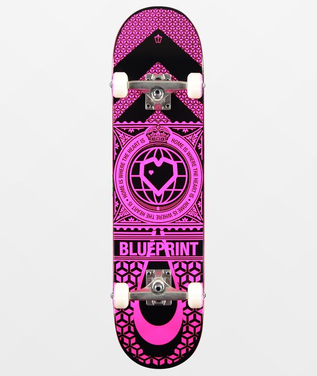 Blueprint Home Heart 7.75" pantineta completa rosa