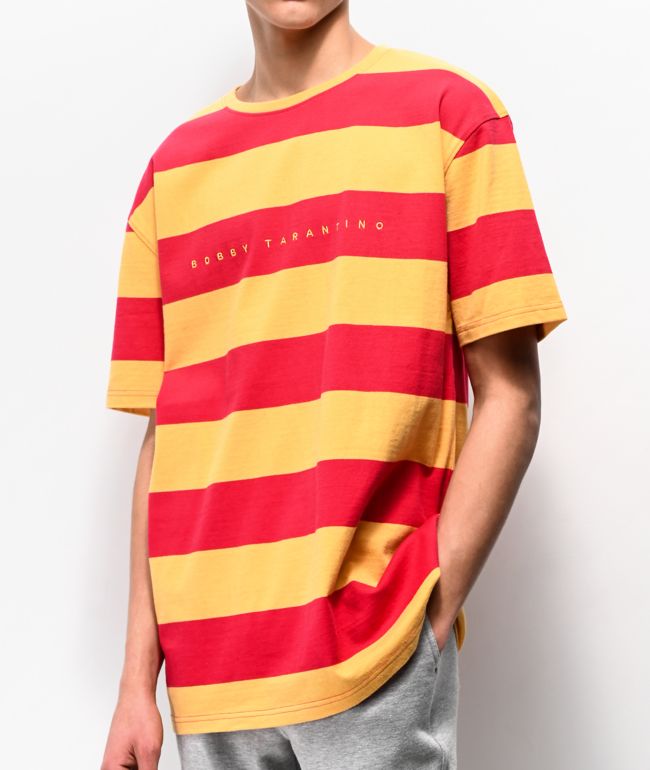 yellow and red shirt