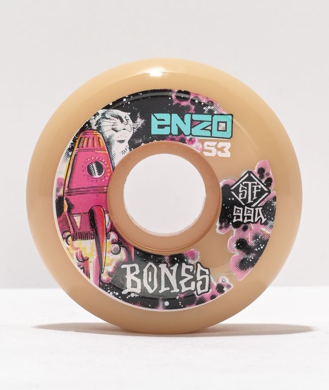 Bones Enzo Beerus V5 STF 53mm 99a White Skateboard Wheels